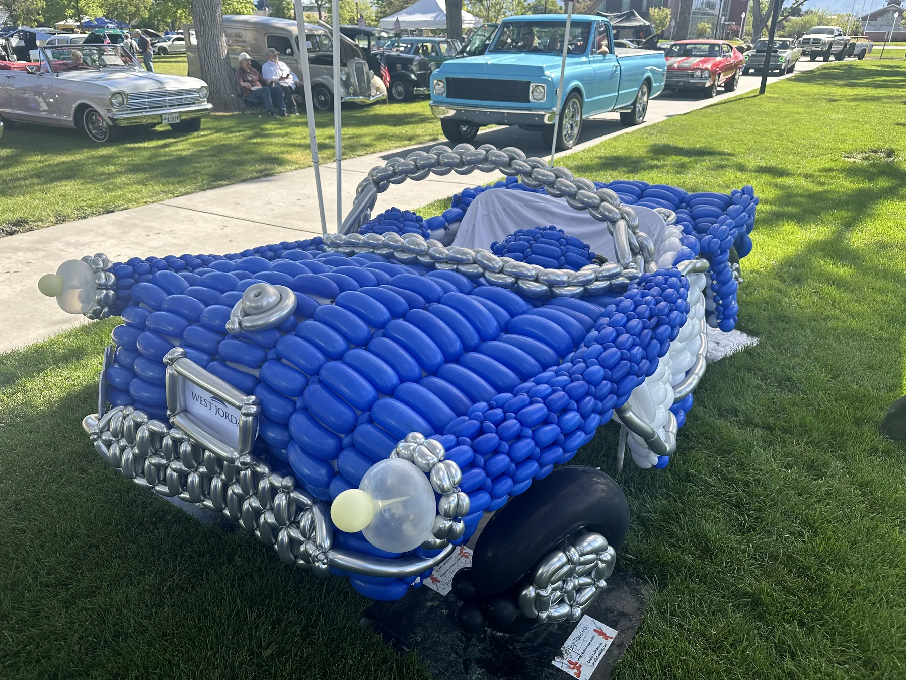 Large custom balloon decor installation