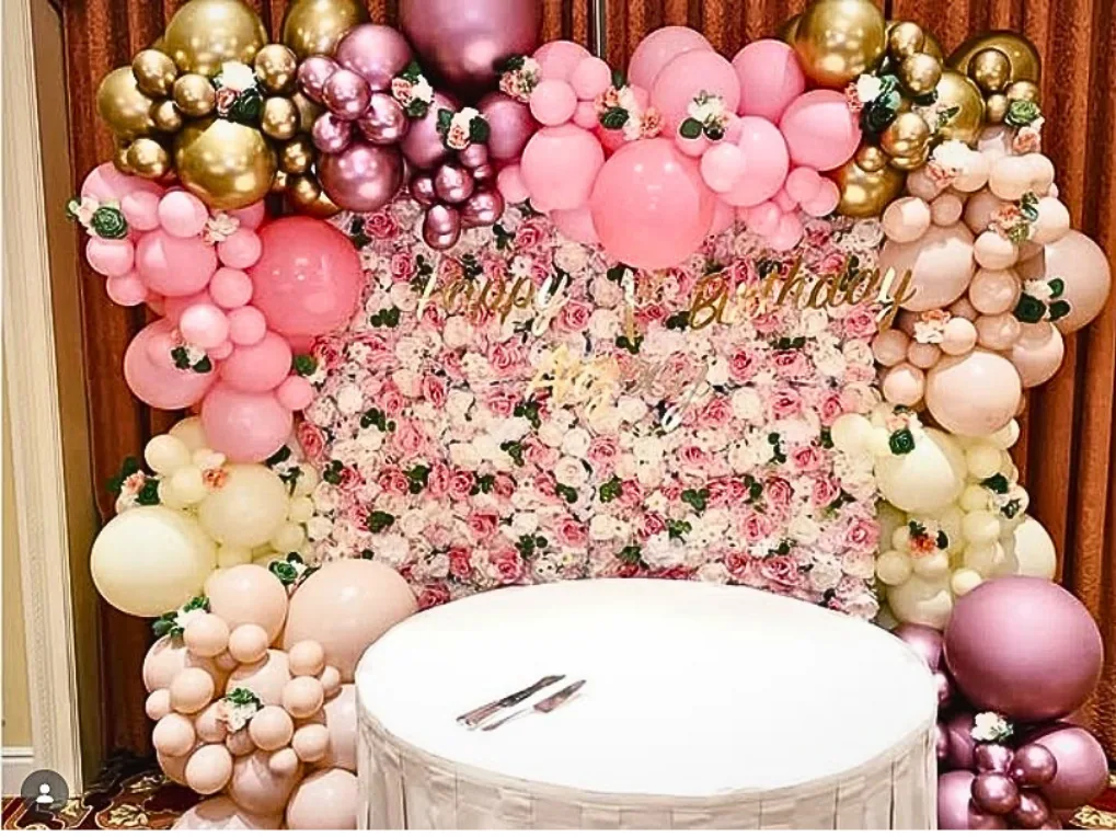 Birthday balloon display for a private event